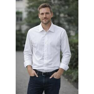 Joseph Abboud Black Label White Dress‎ Shirt - 17.5"